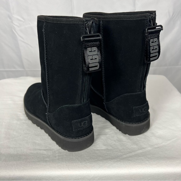 UGG Shoes - NWT/NWOB UGG black classic short Logo zip-up boots.